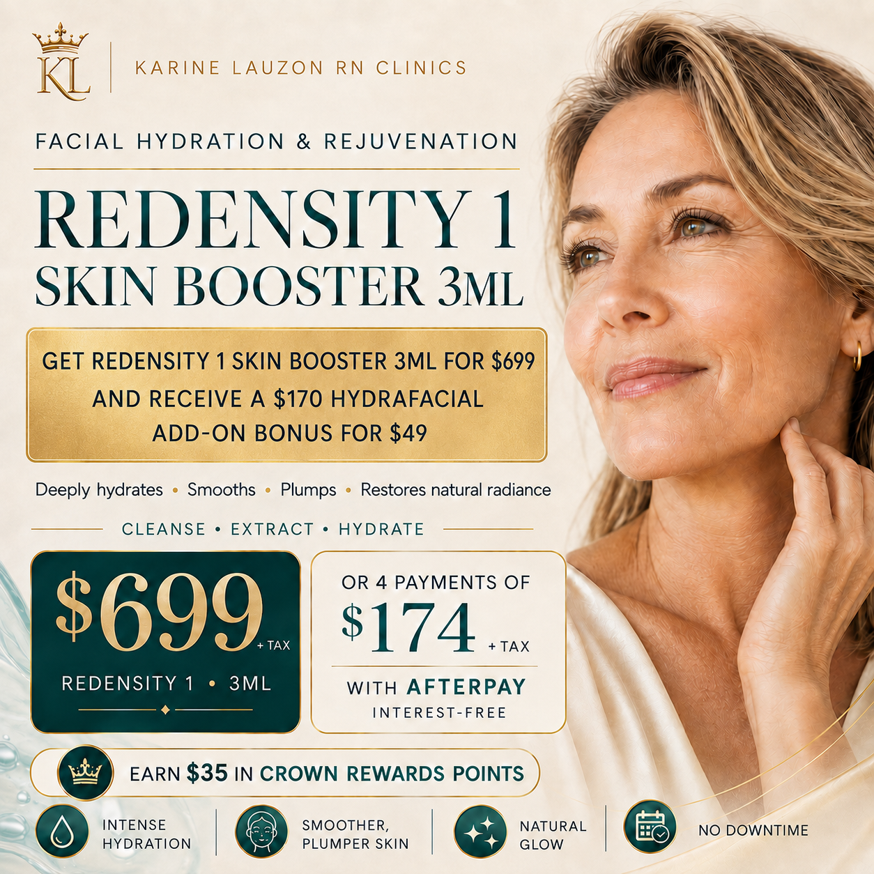 GLOW RESET — Redensity 1 3 mL + HydraFacial · Karine Lauzon RN Clinics